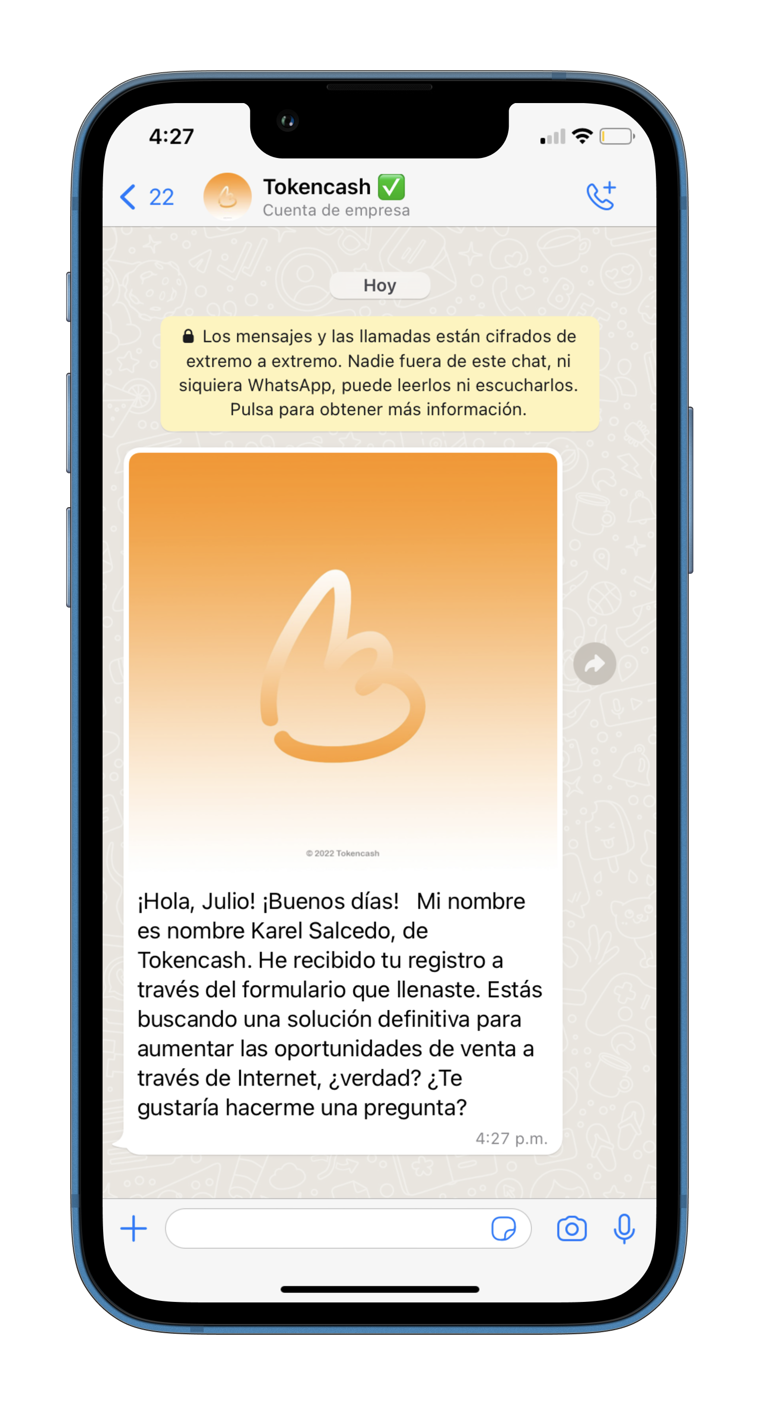 Campañas WhatsApp Tokencash
